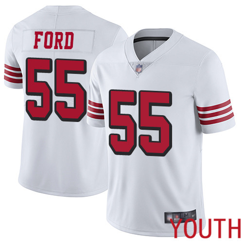 San Francisco 49ers Limited White Youth Dee Ford NFL Jersey #55 Rush Vapor Untouchable->youth nfl jersey->Youth Jersey